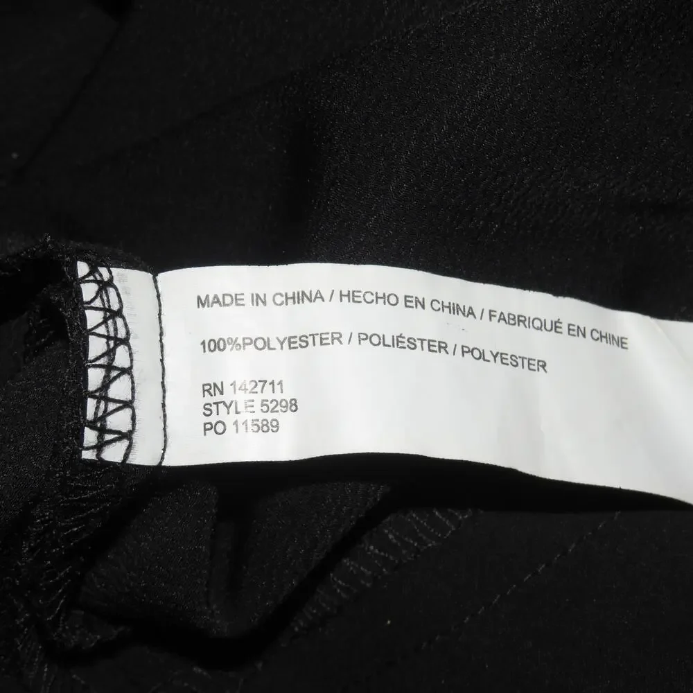 Eloquii Black Split Long Sleeve Tie Belt Wrap Top - Picture 11 of 12